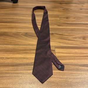 Maroon DKNY square pattern necktie